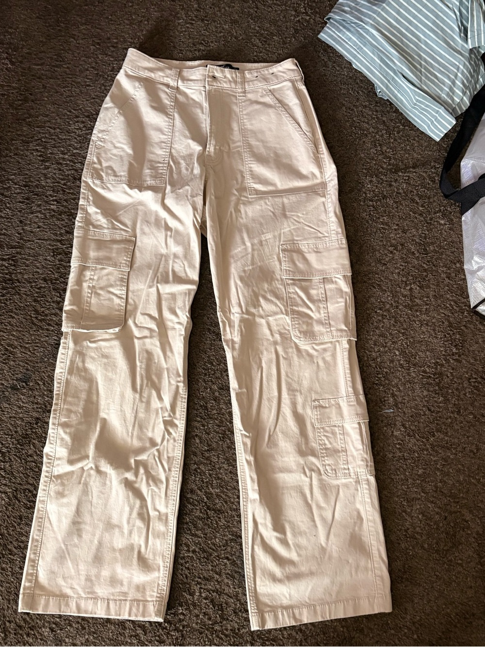 Hollister Cream Waistband Casual Pants